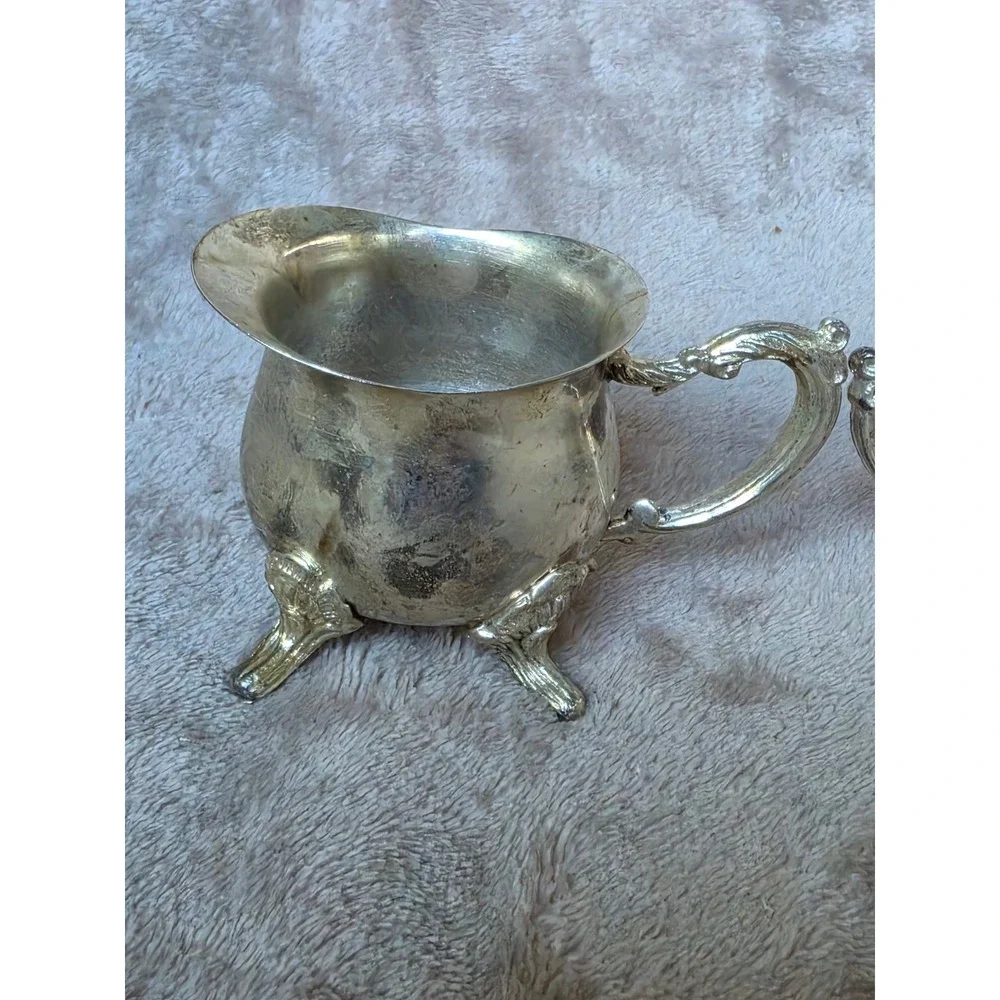 International Silver Company Silverplated Footed Creamer and Sugar Bowl Set